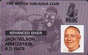 BSAC Advanced Diver Card