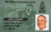 BSAC Dive Leader Card