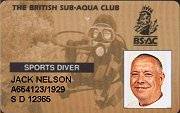 BSAC Sports Diver Card
